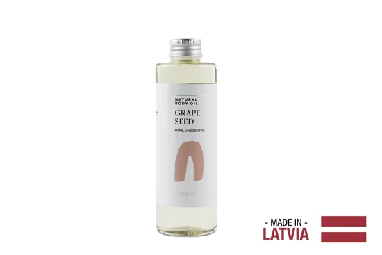 GREENUM Dabīga ķermeņa eļļa GRAPESEED, 200 ml